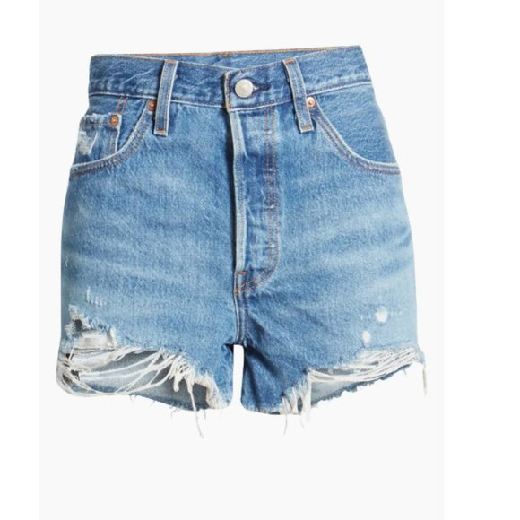 Levi's 501® Original Cutoff Shorts - Oxnard Athens Mid - 34 (18) - Picture 3 of 12